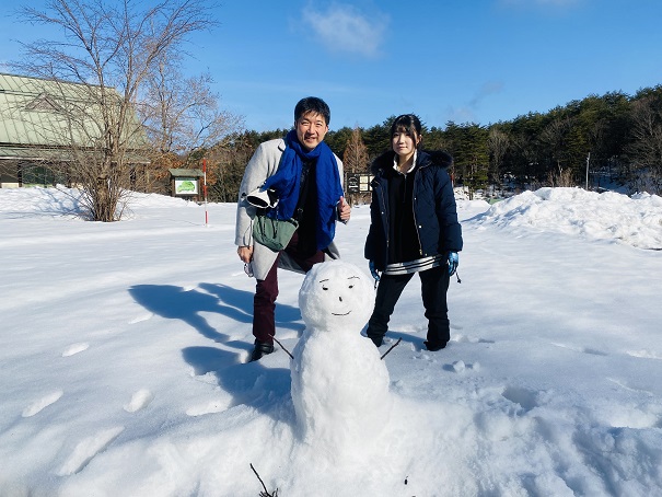 岡山県で雪遊び