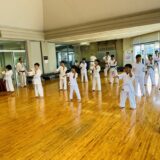 昇級審査形式の稽古と女の子が２名体験 私は合気道の昇級審査を受ける